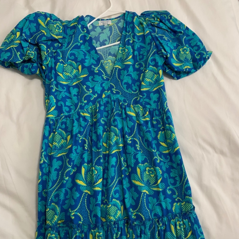 Pink City Prints Midi Dress (size M)